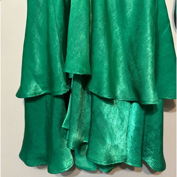 ZARA Satin-Like Tiered Skirt Dress - Picture 2 of 7